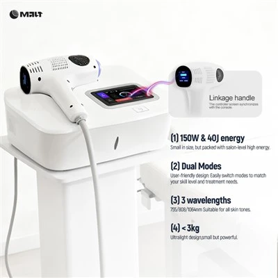 MNLT 홈-808 nm 레이저 제모 장치 사용 – 거실에서 살롱 결과를 얻으세요
